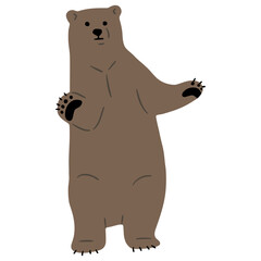 Grizzly Bear Single 4, vector illutration