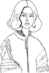 Portrait of a imaginative woman.