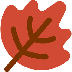 Obraz premium oak leaf flat icon for decoration, website, web, mobile app, printing, banner, logo, poster design, etc.