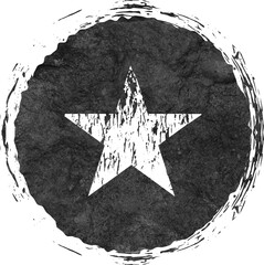 Transparent distressed grunge circle stamp
