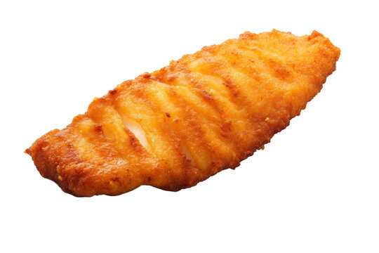 Fried fish filet. isolated object, transparent background