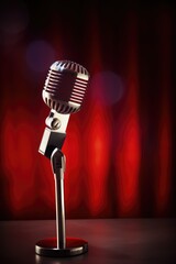 Microphone on stage, AI generated Image