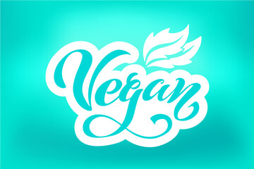 Fototapeta na wymiar Vegan. Handwritten lettering for restaurant, cafe menu. Vector elements for labels. Vector illustration, food design.