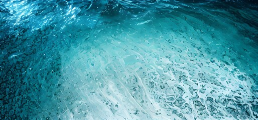 ブルーの水中の抽象イメージ