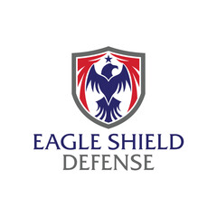 Eagle Logo. Eagle Shield military tactical logo design template