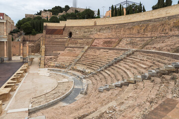 Fototapeta na wymiar The Roman Theater of Cartagena, Spain