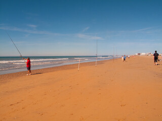 Playa de Punta Umbría, Huelva, Andalucía, España.