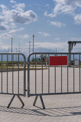 MOBILE BARRIERS - Protection of the area against entry by unauthorized persons 
