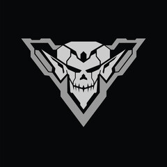 Tactical Skull badge Logo
