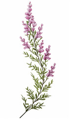 Obraz premium Branch heather mother's day mom vector print purple flowers blossom Valentine's day