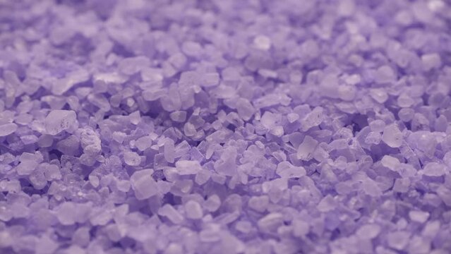 Zoom frame lilac crystals salt bath, rotation