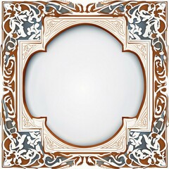 Elegant frame on white background. Generated by AI.
