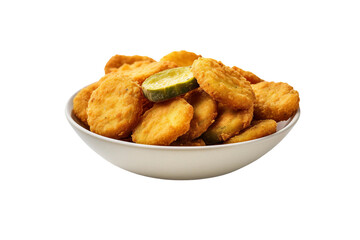Fried pickles. isolated object, transparent background