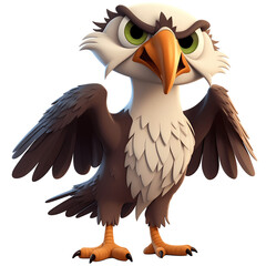 Cute Cartoon African Eagle