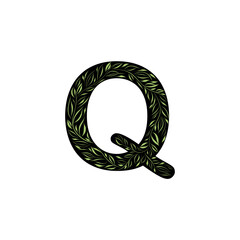 Flower Alphabet of the English language - letter -