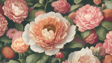 花の模様、背景｜floral pattern, background,Generative AI