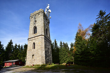 Přední Žalý lookout tower in the Krkonoše foothills