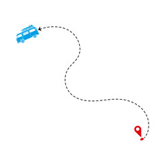 Car Travel Route Element