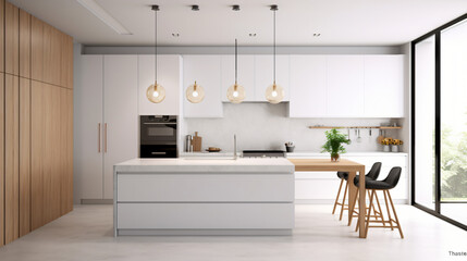 interior of a modern kitchen
generative ai
