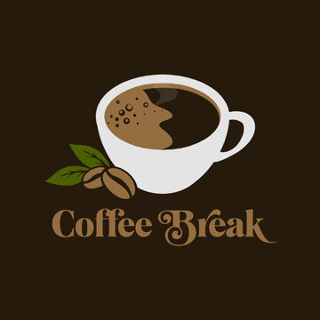 Coffee Break Vector Art, Illustration, Icon and Graphic