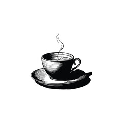 Hand-sketched tea Cup Vector illustration.