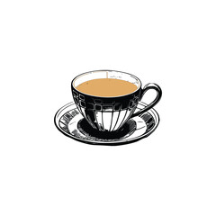 Hand-sketched tea Cup Vector illustration.