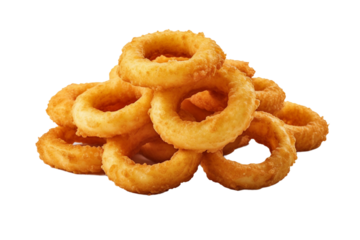 Onion rings. isolated object, transparent background