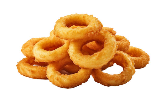 Onion rings. isolated object, transparent background