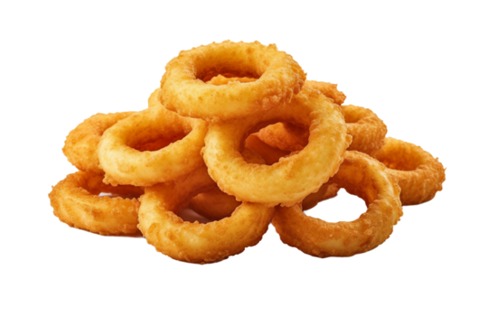 Onion rings. isolated object, transparent background