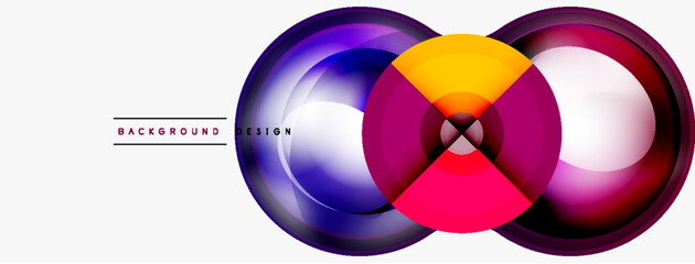 Obraz premium Creative circle geometric abstract background