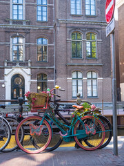 beautiful bicycle on the street of Amsterdam