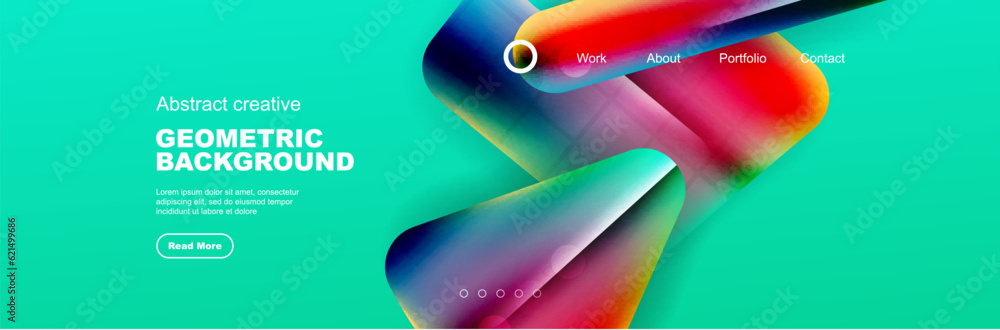 Wall mural abstract background for your landing page design. web page for website or mobile app wallpaper