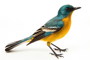 Beautiful isolated bird on white background. Capturing the serene beauty of nature Generative AI illustrations