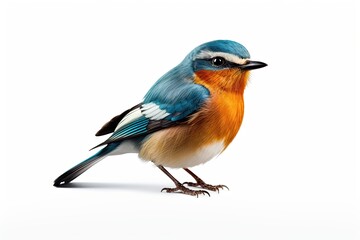 Beautiful isolated bird on white background. Capturing the serene beauty of nature Generative AI illustrations