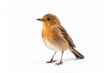 Beautiful isolated bird on white background. Capturing the serene beauty of nature Generative AI illustrations