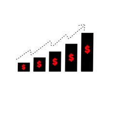 Graph Growth Money Money graph Illustrations