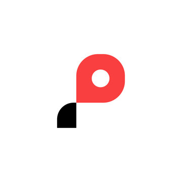 Simple modern creative letter P logo design. Letter P monogram Logo with white background