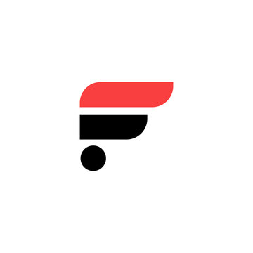 Simple modern creative letter F logo design. Letter F monogram Logo with white background