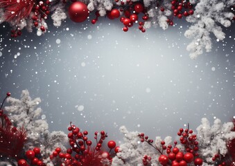 Fototapeta na wymiar White and red Christmas background.