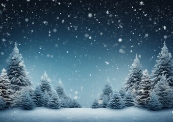 Obraz premium Christmas tree in snow.