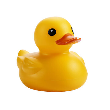 Rubber duck. isolated object, transparent background