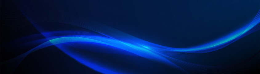 Abstract blue dynamic wavy background. Futuristic hi-technology concept. Vector illustration
