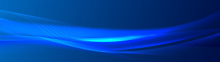 Blue dynamic lines wavy technology abstract background. Futuristic hi-technology concept. Vector illustration