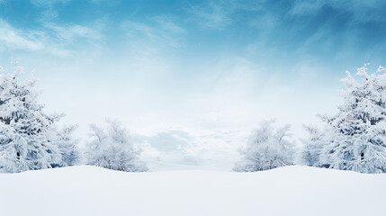 winter forest landscape christmas forst background - by generative ai