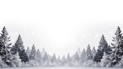 white winter forest snow landscape background - by generative ai