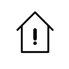 house with exclamation mark icon 