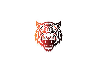 Tiger logo, simple and colorful illustration, transparent background, Premium Photo, Tiger Logo Stock Illustrations, Cool tiger logo vector illustration,