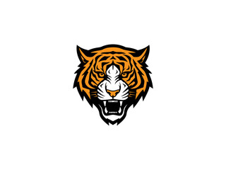 Tiger logo, simple and colorful illustration, transparent background, Premium Photo, Tiger Logo Stock Illustrations, Cool tiger logo vector illustration,