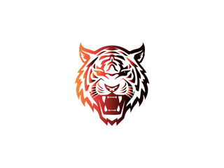 Tiger logo, simple and colorful illustration, transparent background, Premium Photo, Tiger Logo Stock Illustrations, Cool tiger logo vector illustration,