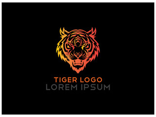 Tiger logo, simple and colorful illustration, transparent background, Premium Photo, Tiger Logo Stock Illustrations, Cool tiger logo vector illustration,